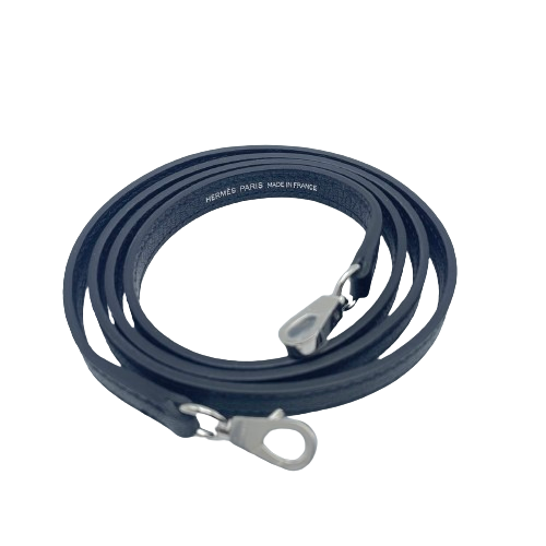 [Cash Price] Hermes Mini Kelly 2 Noir Chevre Silver Metal Fittings U Engraved
