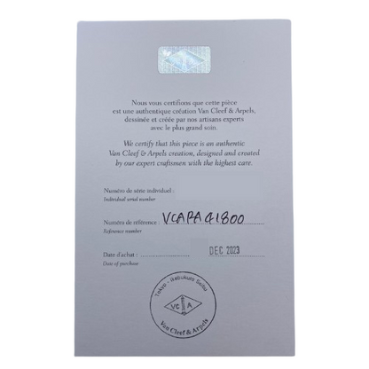 사전 소유 Van Cleef & Arpels 빈티지 Alhambra 팔찌 vcara41800 진주 옐로우 골드의 어머니