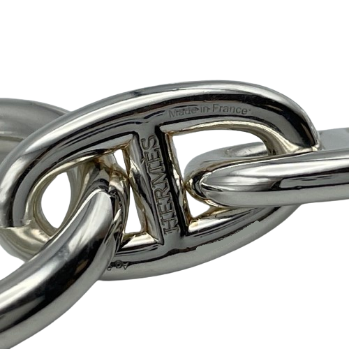 Pre-Owned Hermes Chaine Dunkle Bracelet GM Silver 925 12-panel