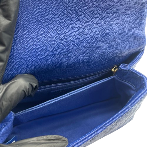 Chanel Coco Handle 鱼子酱皮肤蓝色