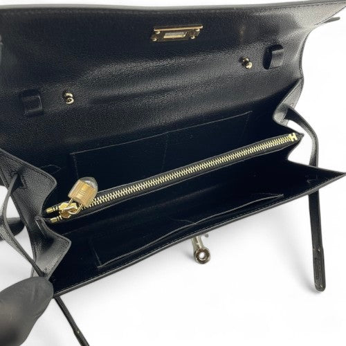 プレオウンドエルメス ケリートゥーゴー ノワール シェーブルシャムキラ エクレトラム金具 K刻印