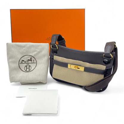 Pre-owned Hermes Gypsier Mini Ebennes Swift Gold hardware K stamp