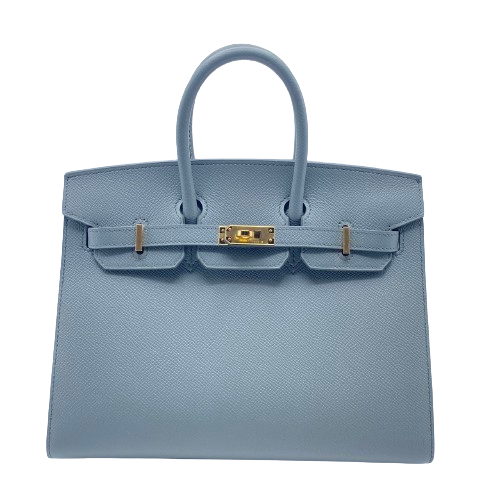 Hermes Birkin 25 Veil Amande Vaugh Epson Gold Hardware u Engraved