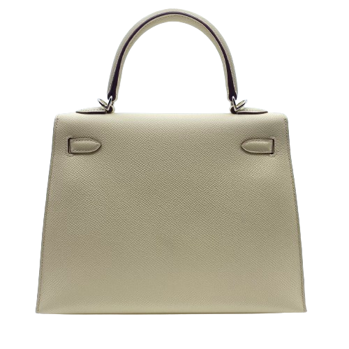 Pre-Owned Hermes Kelly 25 Nata Vaugh Epson Silver Fittings