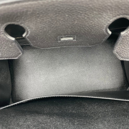 사전 소유 [현금 가격] Hermes Birkin 30 Noir Togo Silver Fittings Z 새겨 져