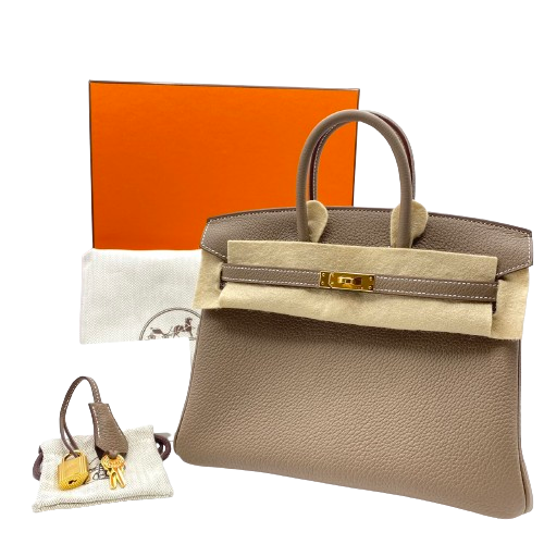 Hermes Birkin 25 Etouptogo Gold Hardware B가 새겨 져 있습니다
