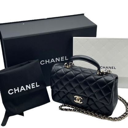Chanel Top Handle Mini Flap Bag W20 Lambskin