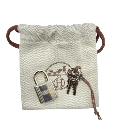 [現金特價]愛馬仕皮皮蛋白鎖MM Grineve Torillon Clemence Silver Fittings B刻