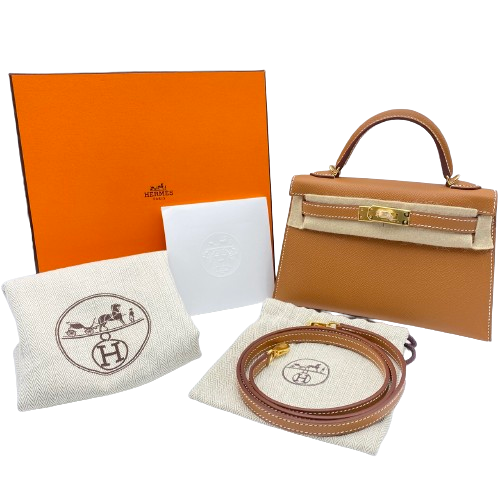 [Cash Price] Hermes Mini Kelly 2 20 Gold Epson Gold Hardware W Engraved