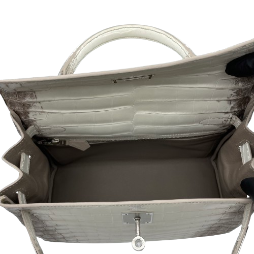 [현금 가격] Hermes Kelly 28 Himalayan Silver Fittings Y 새겨 져