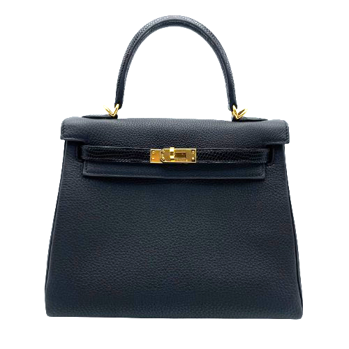 Hermes Kelly Touch 25 Noir Togo/蜥蜴金 五金配件 Z 雕刻