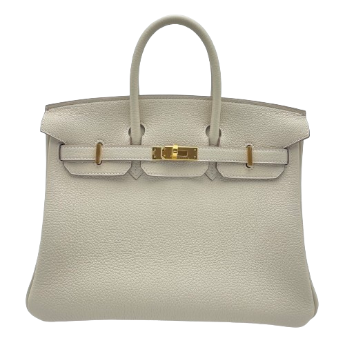 Hermes Birkin 25 Pershman Togo Gold 하드웨어 W는 새겨 져 있습니다