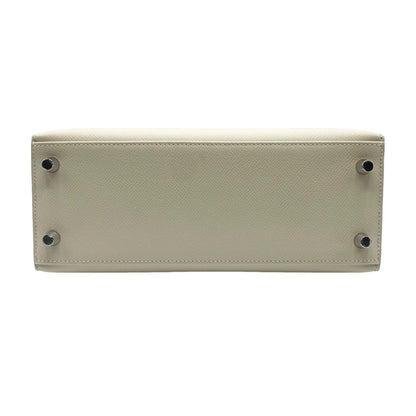 사전 소유 헤르메스 켈리 25 Cre Epson Silver Metal Fittings D 조각