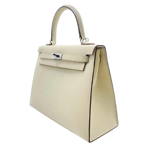 Pre-Owned Hermes Kelly 25 Nata Vaugh Epson Silver Fittings