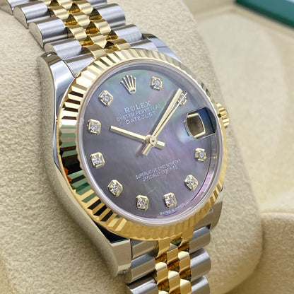 Rolex Datejust 278273 Black Mother of Pearl Jubilee Bracelet 31mm