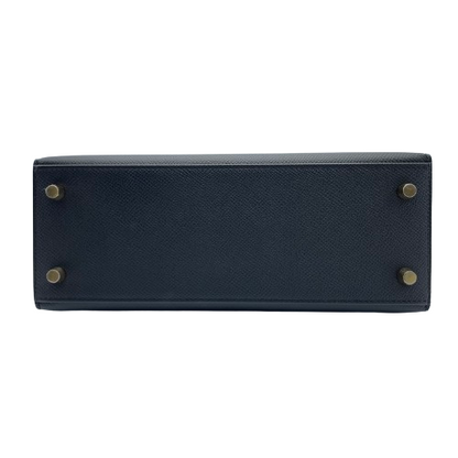 Pre-Owned [Cash Price] Hermes Kelly 25 Noir Epson Gold Hardware B Engraved