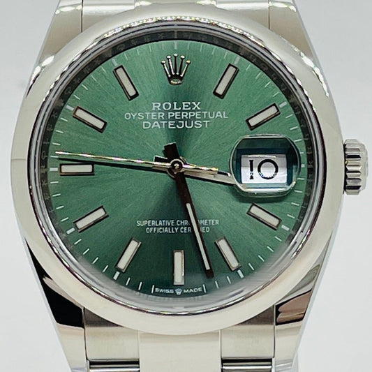 プレオウンド ロレックス デイトジャスト 126200 ミントグリーン 36mm