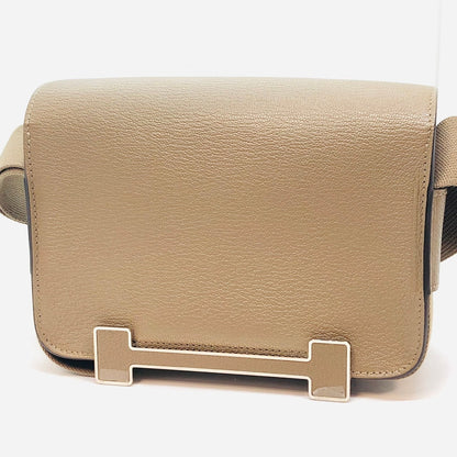 Pre-Owned Hermes Geta Chevre U Engraved Etoup