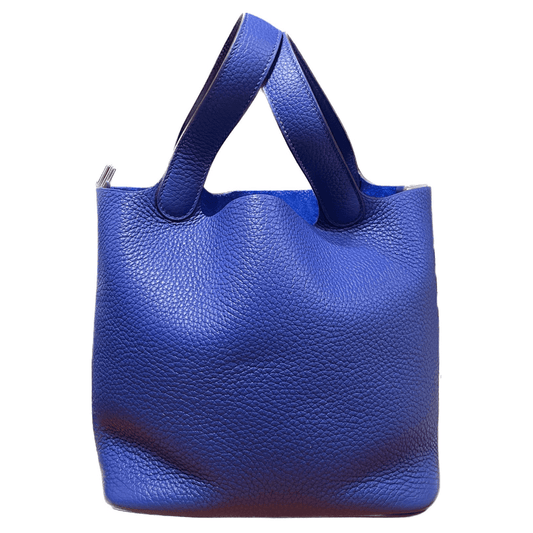 Pre-Owned Hermes Picotin Rock MM Torillon Clemence Blue France U engraved