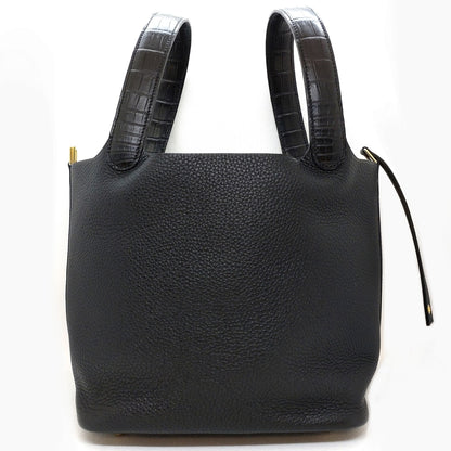 Pre-Owned Hermes Picotin Rock MM Torillon Clemence Black