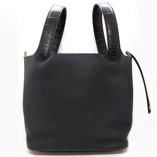 Pre-Owned Hermes Picotin Rock MM Torillon Clemence Black