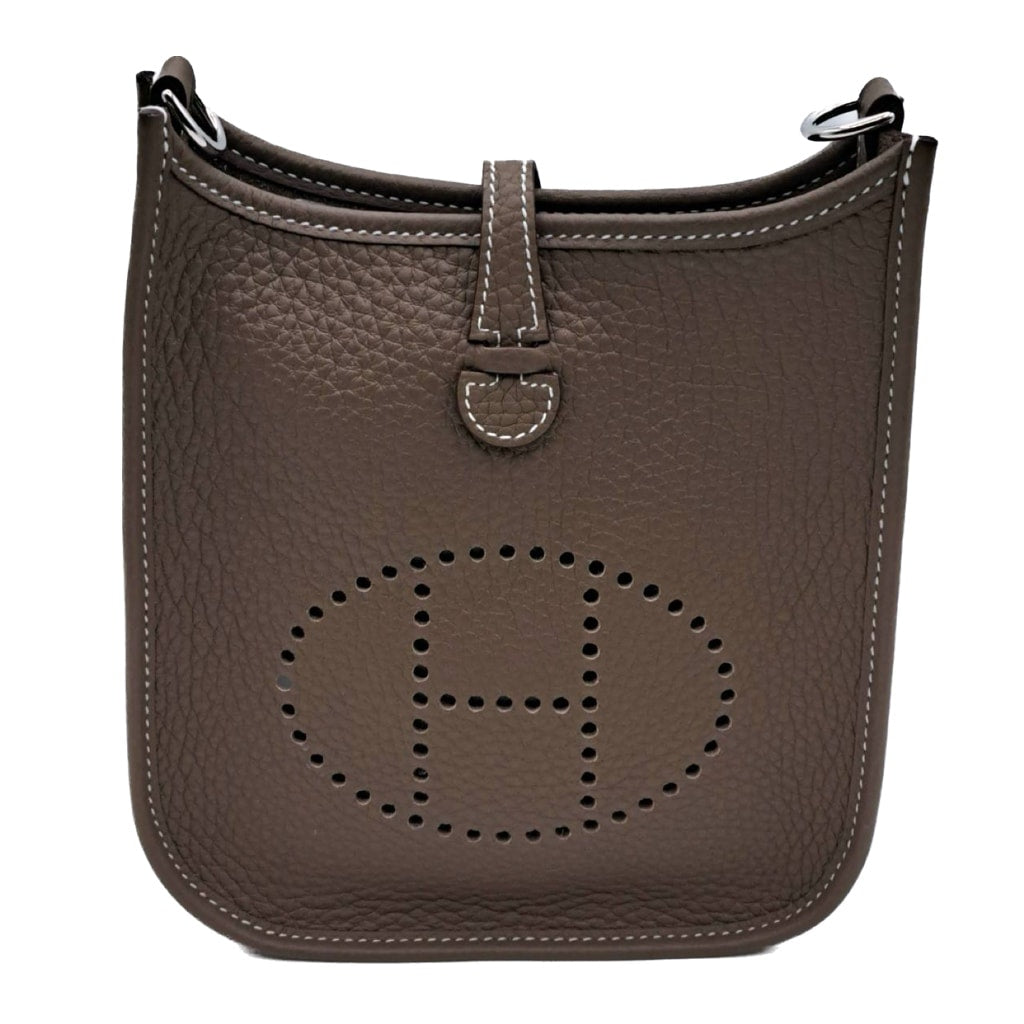 Pre-Owned Hermes Evelyn TPM Torillon Clemence Etoup Silver Metal Fittings U Engraved