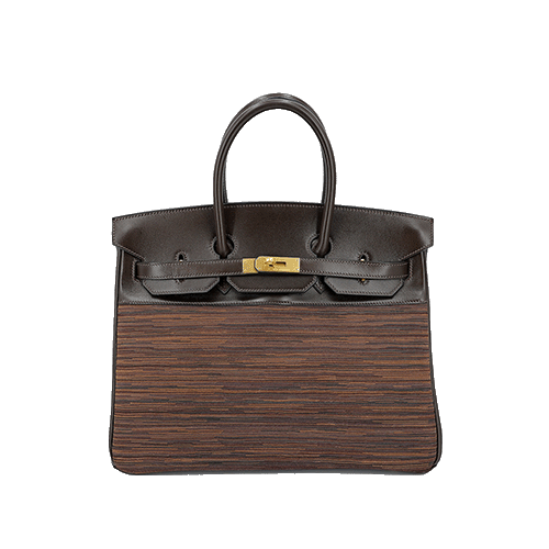 Pre-Owned Hermes Birkin 35 Evenne,Orange Box Calf,Vibrato Gold Hardware Used Good Condition