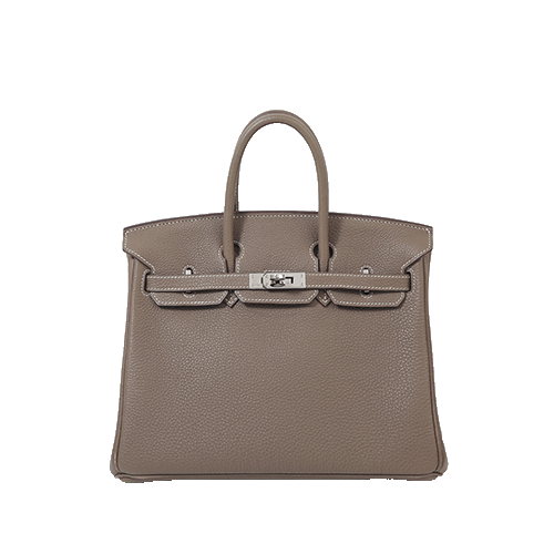 Hermes Birkin 25 Etoup Togo Silver Metal 피팅 사용 좋은 상태