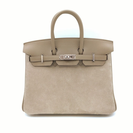 Hermes Birkin 25 Etoup Griscaille Swift Grizzly Silver Hardware
