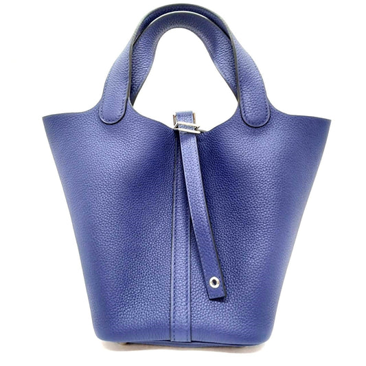 Pre-Owned Hermes Picotin Rock PM Torillon Maurice Blue Safir