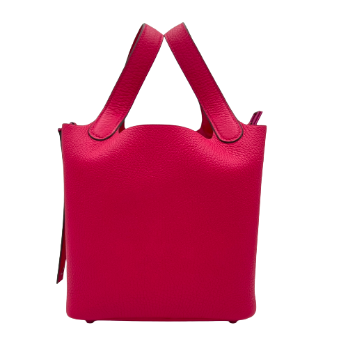 Pre-Owned Hermes Picotin Rock PM Rose Mexico B engraved Torillon Clemence