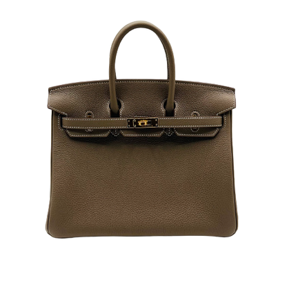 Hermes Birkin 25 Etoup Togo Gold Hardware B가 새겨 져 있습니다