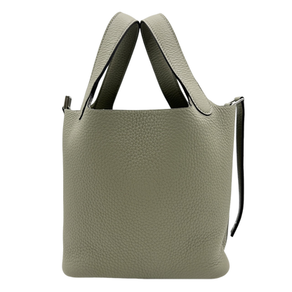 [聖誕節特價價格] Hermes Picotin Lock PM Sage Torillon Clemence Silver Fittings B刻有