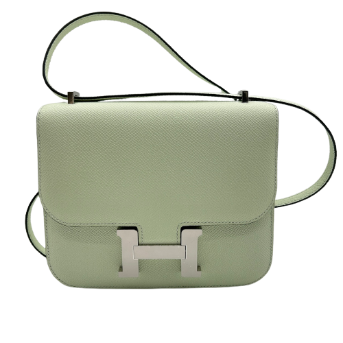 Hermes Constance 3 Mini 18 거울 베일 피즈 Vaud Epson Silver 피팅 u 조각.