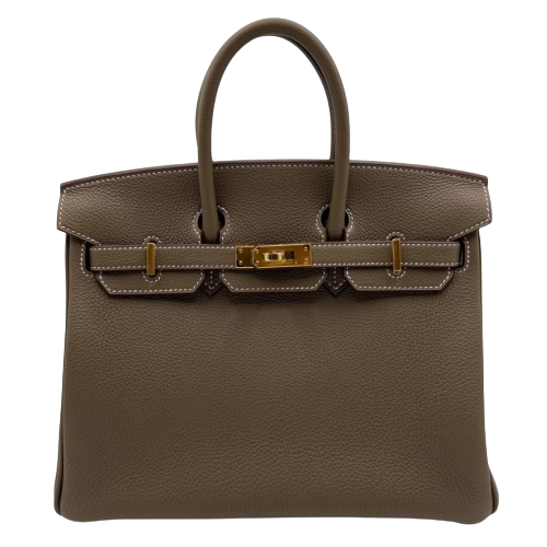 Hermes Birkin 25 Etoup Togo Gold Hardware B가 새겨 져 있습니다