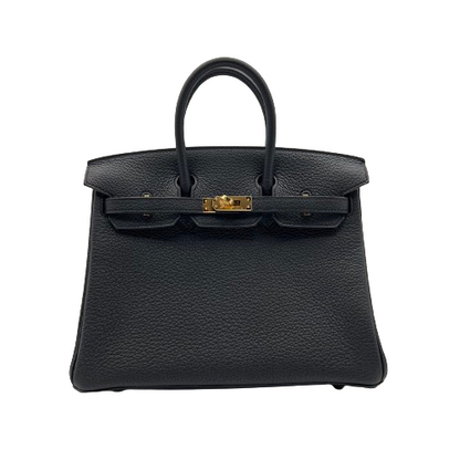 Hermes Birkin 25 Noir Togo Gold Hardware B가 새겨 져 있습니다