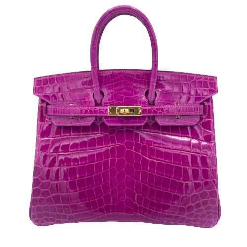 Hermes Birkin 25 Rose Cheherazade 25 Nilotticus 골드 하드웨어 C.