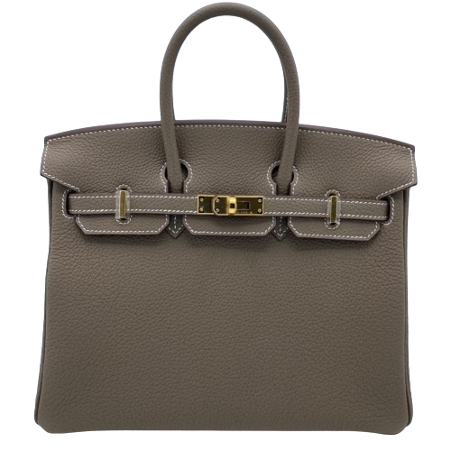 Hermes Birkin 25 Etoup Togo Gold Hardware B가 새겨 져 있습니다