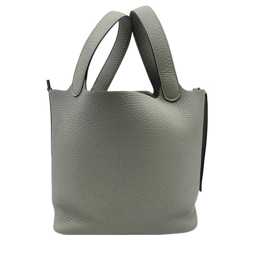 [現金特價]愛馬仕皮皮蛋白鎖MM Sage Torillon Clemence Silver Fittings W刻有