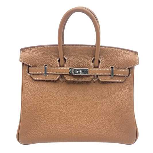 [주말에만 제한된 특별 제안] Hermes Birkin 25 Gold Togo Silver Metal Fittings u 조각.