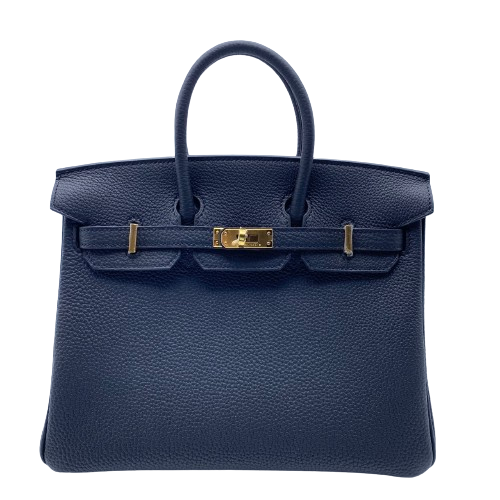 Hermes Birkin 25 Noir Togo Gold Hardware B가 새겨 져 있습니다