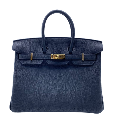Hermes Birkin 25 Noir Togo Gold Hardware B가 새겨 져 있습니다