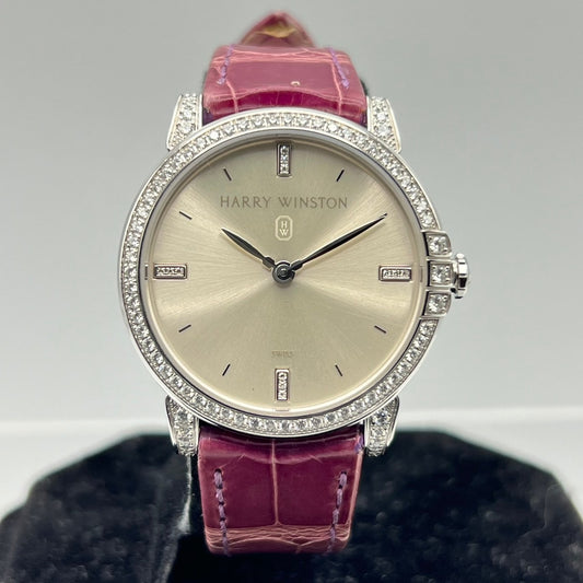 二手Harry Winston Midnight MidQHM32W002 Silver 32mm