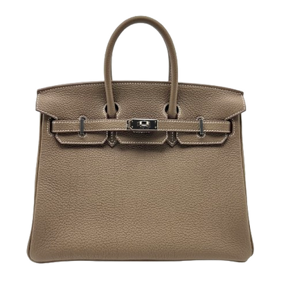 Hermes Birkin 25 Etoup Togo Silver Metal Fittings B 조각