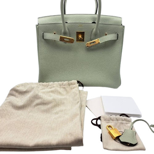 [現金價格]愛馬仕·伯金（Hermes Birkin）30 Grineve dogo gold硬件B