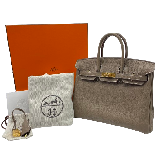 Hermes Birkin 25 Etouptogo Gold Hardware B가 새겨 져 있습니다