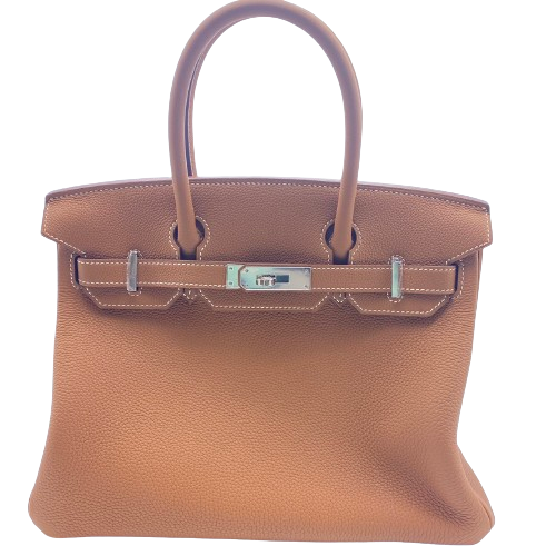 [現金價格]愛馬仕·伯金（Hermes Birkin）30金色多哥銀色金屬配件C刻有