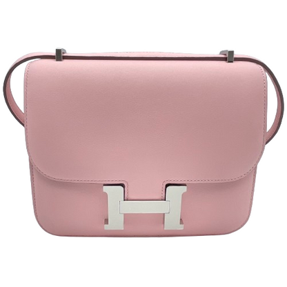 Hermes Constance Mini 18 Rose Sakura Vo Swift Silver Metal Fittings W 새로