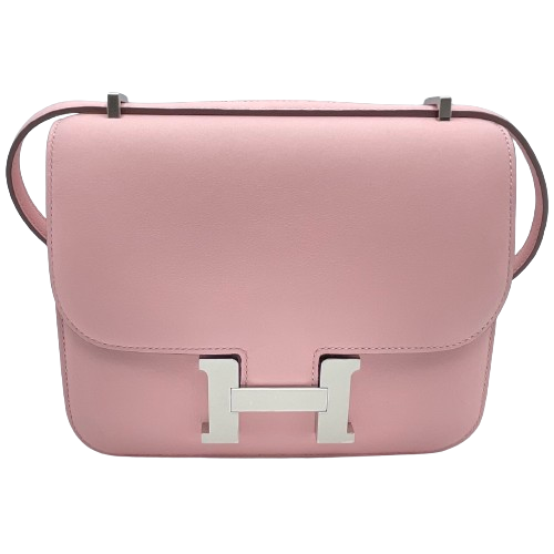 Hermes Constance Mini 18 Rose Sakura Vo Swift Silver Metal Fittings W 새로