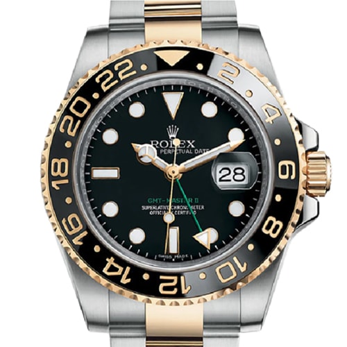 롤렉스 GMT 마스터 II 굴 팔찌 블랙 콤비 116713LN